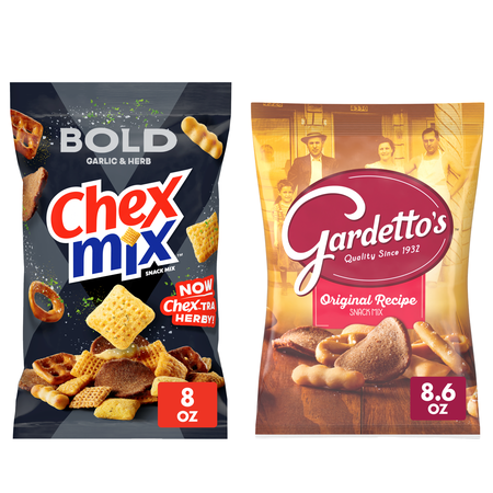 Chex Mix, Bugles, Gardetto's