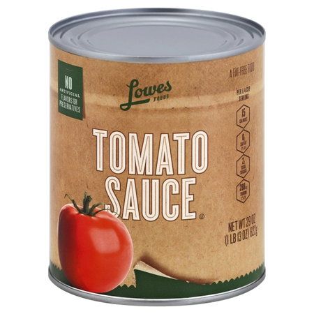Image of Offer Save $0.38 on TWO (2) Lowes Foods Tomato Sauce 29oz.
