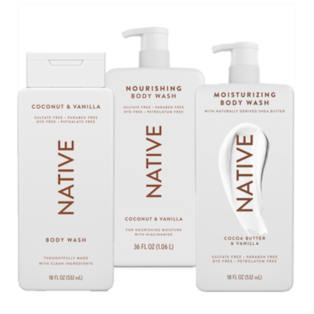 Image of Offer Save $1.00 on ONE Native Body Wash Product (excludes trial/travel size).