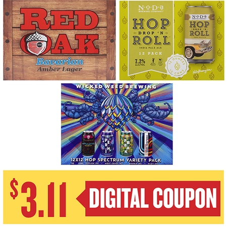 Image of Offer Save $3.11 on ONE (1) Wicked Weed, Red Oak or Noda 12pk Beer.