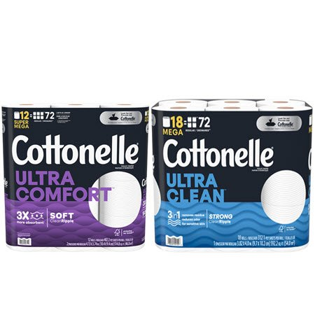 Save $2.00 on any ONE (1) COTTONELLE Toilet Paper 18+ Mega Roll or 12+ Super Mega Roll