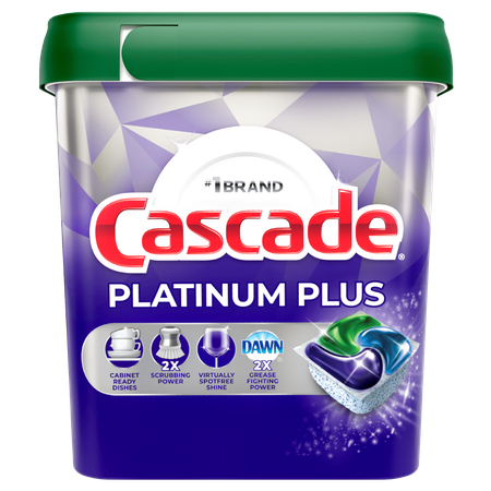 Cascade Platinum Plus Dishwasher Detergent Pods Fresh Scent 52ct : Cleaning  fast delivery by App or Online