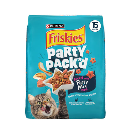 Image of Offer Save $4.00 on any ONE (1) 15 lb bag of Friskies® Party Pack'd Dry Cat Food