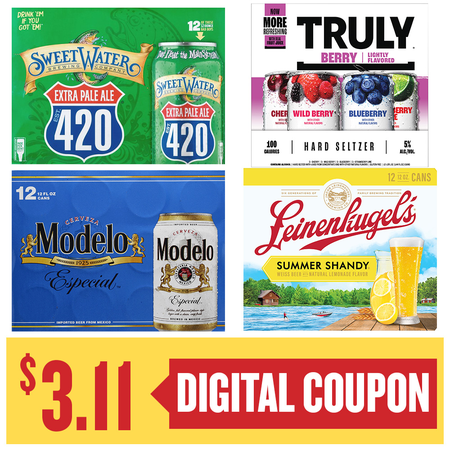 Image of Offer Save $3.11 on ONE (1) Truly, Modelo, Sweetwater or Leinenkugels 12pk 12oz Beer.