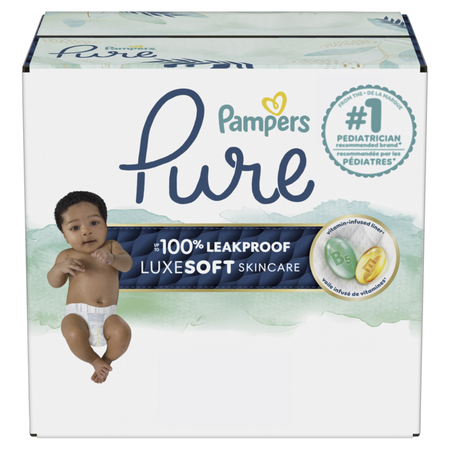 Image of Offer Save $3.00 on ONE BOX Pampers Pure Diapers (excludes Huge Pack).