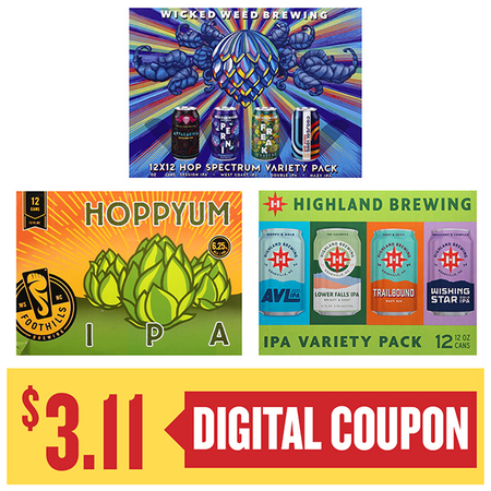 Image of Offer Save $3.11 On ONE (1) Highland, Foothills or Wicked Weed 12pk 12oz Beer.