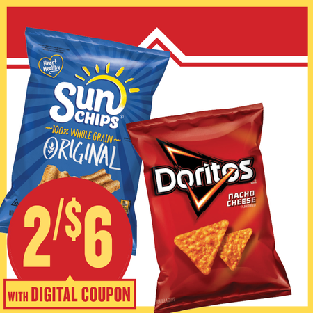 Image of Offer Save $1 on TWO (2) Doritos or SunChips Select 6-10.75oz.