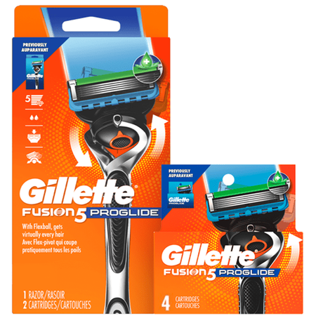 Image of Offer Save $5.00 on ONE Gillette Razor AND ONE Cartridge Refill pack 4ct or larger (excludes 1-3ct cartridge refills, Mach3 Razor with 1ct refill, Fusion Ra
