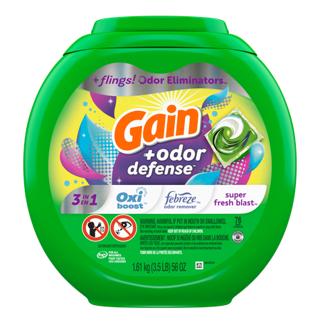 Image of Offer Save $3.00 on ONE Gain Flings Laundry Detergent 76 ct OR Gain Super Flings 45 ct(excludes Gain Liquid/Powder Laundry Detergent, Gain Essential Oils, G