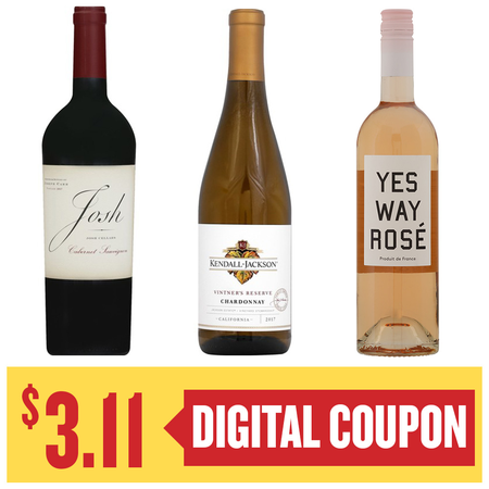 Image of Offer Save $3.11 on ONE (1) Kendall Jackson, Josh Cellars or Yes Way Rose 750ml Wine.