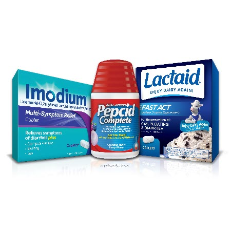 Image of Offer Save $3.00 on any ONE (1) PEPCID®, IMODIUM® or LACTAID® Supplement product.