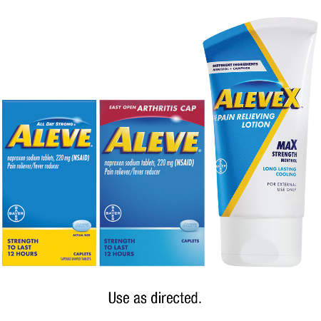 Image of Offer Save $3.00 on any ONE (1) Aleve® product 80ct or larger or AleveX™