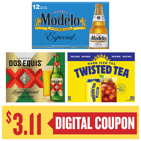 Image of Offer Save $3.11 When You Purchase ONE (1) Dos Equis, Modelo or Twisted Tea 12pk Beer.