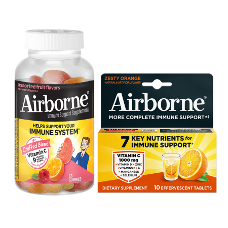 Image of Offer Save $1.00 on any ONE (1) Airborne® Immune Support Supplement