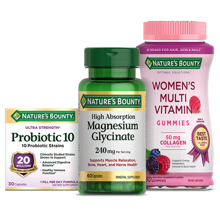 Image of Offer Save $5.00 on any TWO (2) Nature's Bounty® Vitamin and Supplement