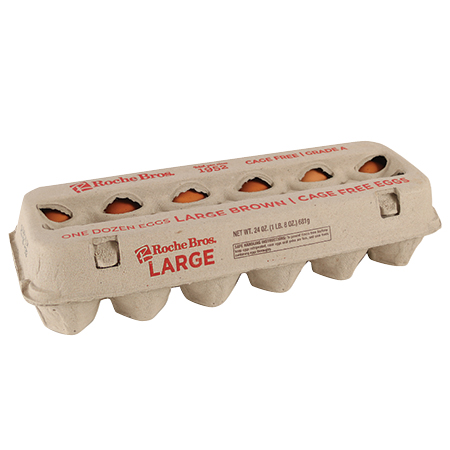 Image of Offer $1.00 off Roche Bros. Large Brown Cage Free Eggs, 12 ct.