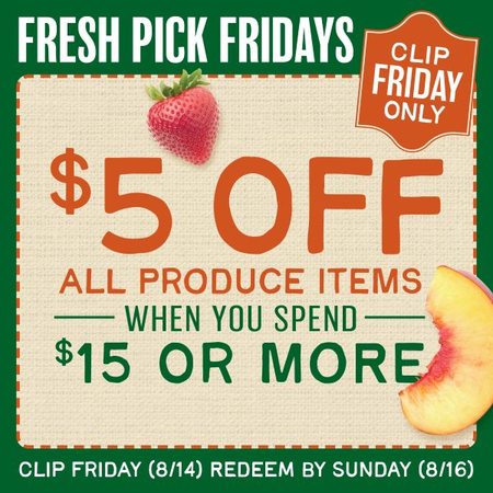 Image of Offer Save $5 When You Spend $15 on Produce.