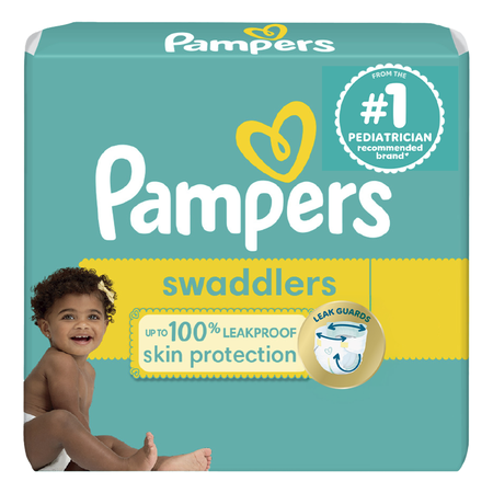 Image of Offer Save $1.00 on ONE Jumbo BAG Pampers Swaddlers Diapers (excludes Swaddlers360).