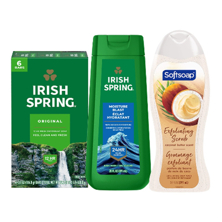Image of Offer Save $5.00 on any TWO (2) Irish Spring or Softsoap Body Washes (20oz or larger), or Irish Spring Bar Soap Multipacks (6ct or larger)
