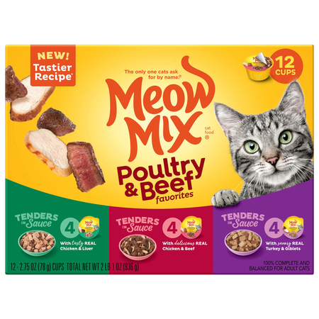 Image of Offer Save $1 on ONE (1) Meow Mix Canned Cat Food Multipack 12ct.