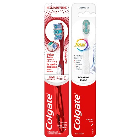 Image of Offer Save $3.00 on any TWO (2) Colgate 360°, Total, Gum Health, Expert or Optic White Manual Toothbrushes