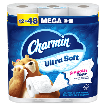 Image of Offer Save $1.00 on ONE Charmin Ultra Toilet paper product 12 count or smaller (excluding 12 MEGA XL pack size, all MEGA XXL pack sizes, Charmin Essentials,