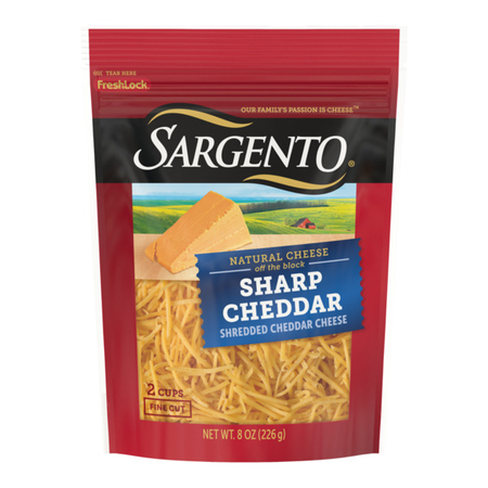 Offer Save $1 on TWO (2) Sargento Cheese Shreds or Slices Select 5-8oz.