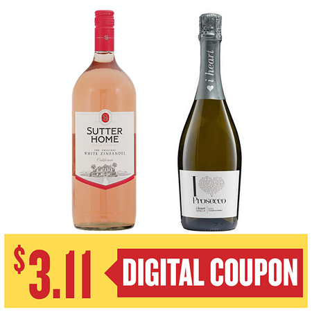Image of Offer Save $3.11 When You Purchase ONE (1) I Heart 750ml or Sutter Home 1.5L Wine.