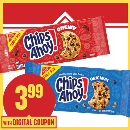 Image of Offer Save $2 on ONE (1) Chips Ahoy Cookies Select Family Size.
