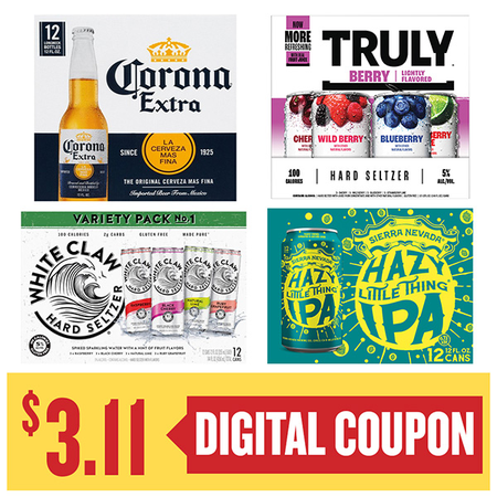 Image of Offer Save $3.11 on ONE (1) Sierra Nevada, Truly, White Claw or Corona 12pk 12 oz Beer.