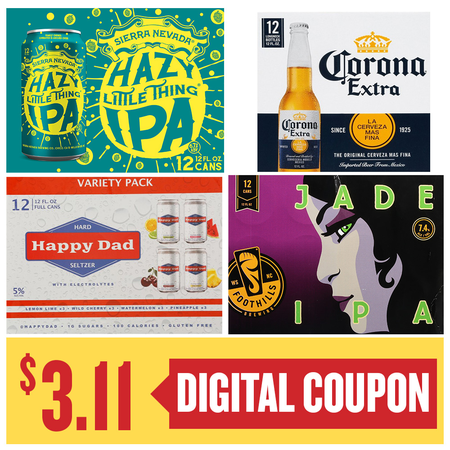 Image of Offer Save $3.11 on ONE (1) Sierra Nevada, Foothills, Happy Dad or Corona 12pk 12oz Beer.