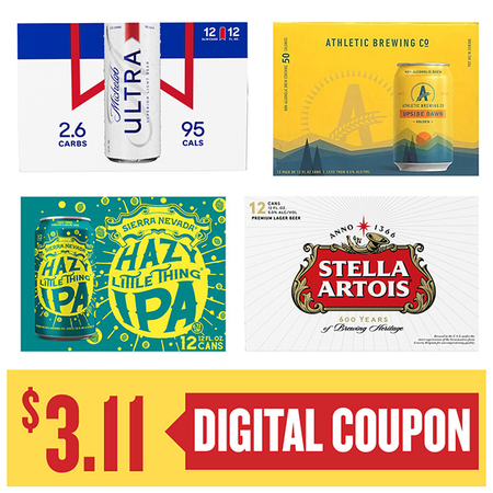 Image of Offer Save $3.11 on ONE (1) Athletic, Sierra Nevada, Stella or Ultra 12pk Beer.