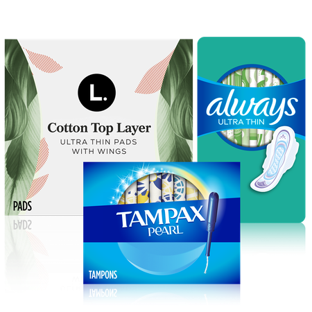 Image of Offer Save $3.00 on TWO Tampax Tampon (12ct or higher), Always Pad (10ct or higher), Always liner (30ct or higher), Always ZZZ (7ct), This is L. Liner (60ct