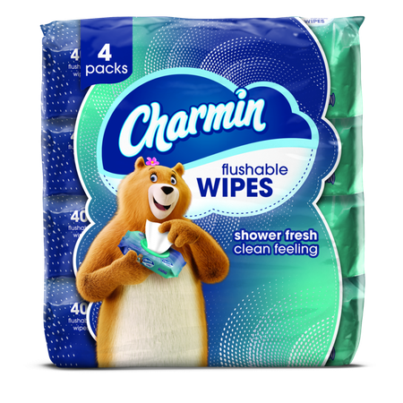 Image of Offer Save $0.50 on ONE Charmin Flushable Wipes Product 2ct (excludes trial/travel size).