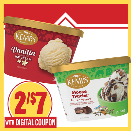 Image of Offer Save $1 on TWO (2) Kemp's Ice Cream or Frozen Yogurt Select 1.5qt.