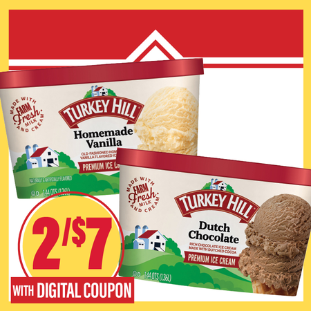 Image of Offer Save $1 on TWO (2) Turkey Hill Ice Cream Select 46oz.