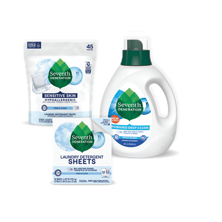 Image of Offer Save $2.00 on any ONE (1) Seventh Generation® Liquid Laundry Detergent, Packs, Laundry Detergent Sheets, Or EasyDose™ product