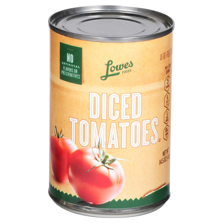 Image of Offer Save $1 on FIVE (5) Lowes Foods Diced Tomatoes 14.5oz.