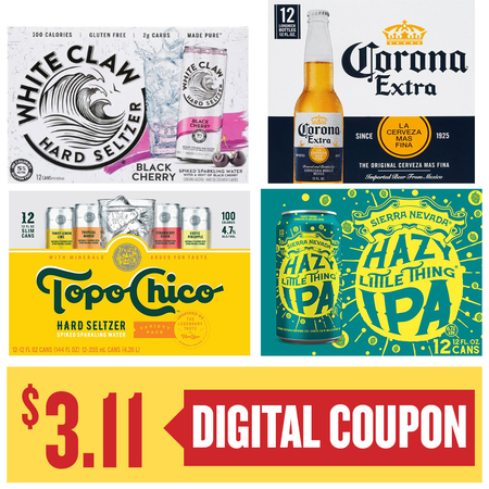 Image of Offer Save $3.11 on ONE (1) Sierra, Topo Chico, White Claw or Corona 12Pk Beer.