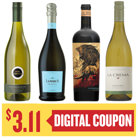 Image of Offer Save $3.11 on ONE (1) La Crema, Kim Crawford, Juggernaut or La Marca 750ml Wine.