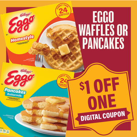 Image of Offer Save $1 on ONE (1) Eggo Waffles Family Pack.