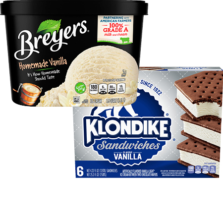 Ben & Jerry, Breyers, Klondike, Popsicle or Magnum