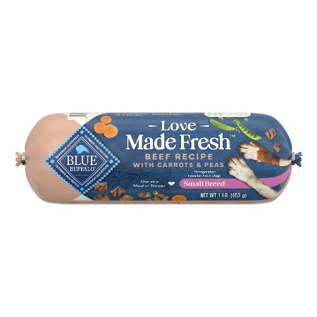 Image of Offer Save $1.00 when you buy ONE (1) BLUE Love Made Fresh Sm Breed Refrigerated Dog Food Adult Chicken or Beef Rolls (1lb only)