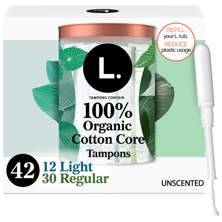 Image of Offer Save $2.00 on ONE L. 36-42ct Tampons, OR 28ct, 48ct, 56ct Pads.