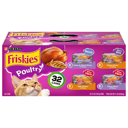 Image of Offer Save $5 on ONE (1) Friskies Canned Cat Food 32ct Variety Pack.