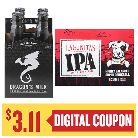 Image of Offer Save $3.11 on ONE (1) Lagunitas 12pk 12oz or New Holland 4pk Beer.