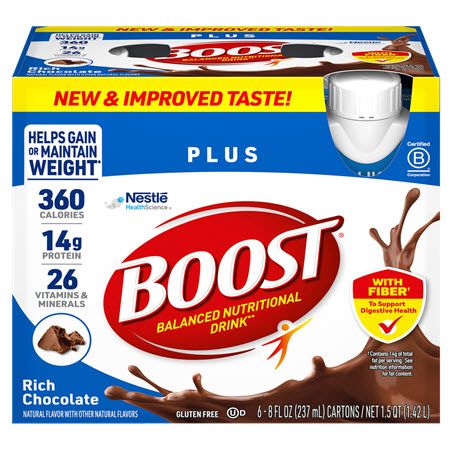 Image of Offer Save $4.00 on any ONE (1) BOOST® Plus Nutritional Drink 6-pk or larger