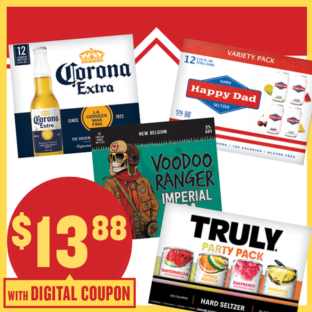 Image of Offer Save $3.11 on ONE (1) New Belgium, Corona, Truly or Happy Dad 12pk 12oz Beer.