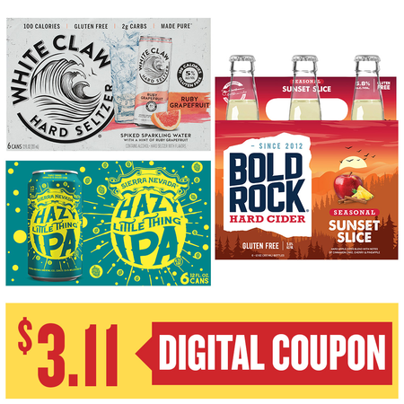Image of Offer Save $3.11 on ONE (1) Sierra Nevada, White Claw or Bold Rock 6pk 12oz Beer.