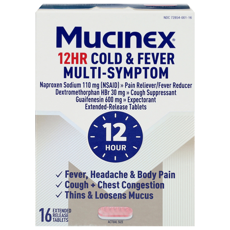 Image of Offer Save $1 on ONE (1) Mucinex 12 Hour Cold & Fever 16ct.